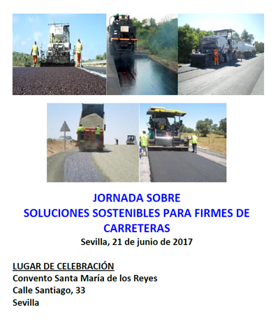 Triptico Jornada sobre Soluciones Sostenibles para Firmes de Carreteras Sevilla 2017